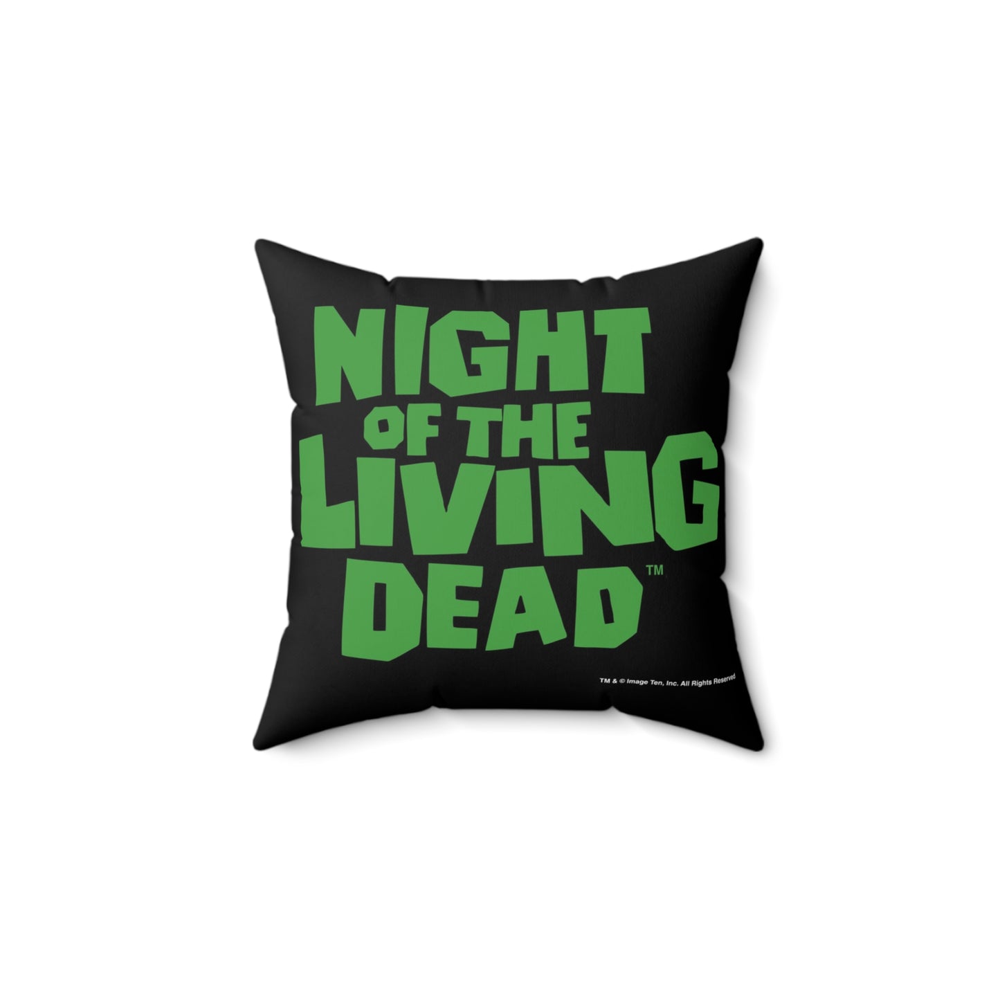 "Stay Tuned" NIGHT of the LIVING DEAD Spun Polyester Square Pillow