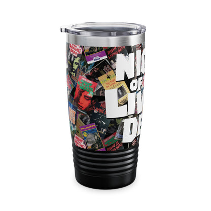 NIGHT of the LIVING DEAD VHS Pattern Stainless Steel Tumbler