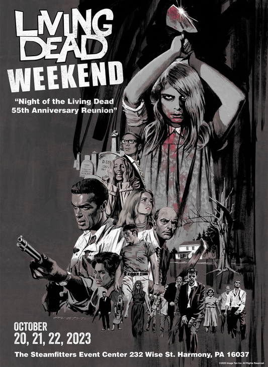 NIGHT of the LIVING DEAD Living Dead Weekend 18x24 Giclee Print